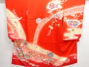 毬に花唐草・鳳凰模様子供着物
